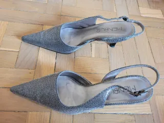 Zapatos de fiesta plateados Menbur Talla 38