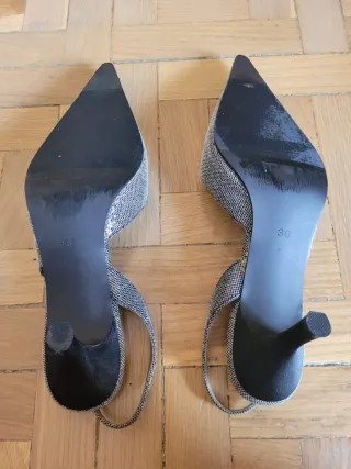 Zapatos de fiesta plateados Menbur Talla 38