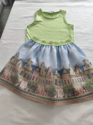 Conjunto falda tul y camiseta verde T8-9 Mayoral