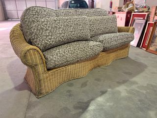 Sillón de mimbre vintage