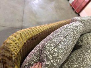 Sillón de mimbre vintage