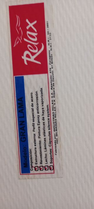 Somier 90cm con patas