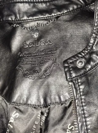 Cazadora efecto piel Salsa mujer