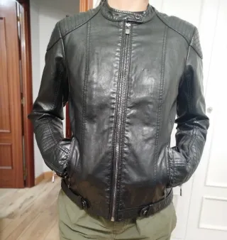 Cazadora efecto piel Salsa mujer