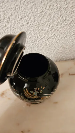 Conjunto de tres jarrones porcelana tibor