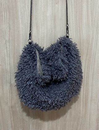 Bolso borreguillo gris