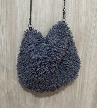 Bolso borreguillo gris