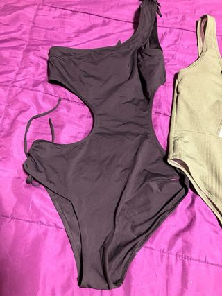 Triquini y Bañador Negro y Verde