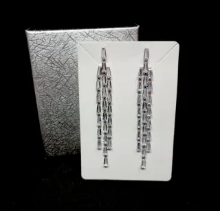 Pendientes largos lágrima cristal