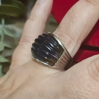 Anillo Plata y Amatista Morada