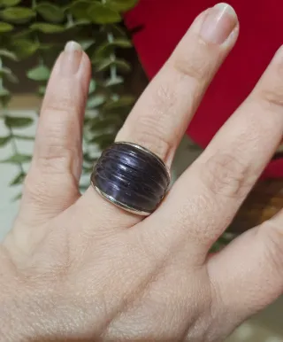 Anillo Plata y Amatista Morada