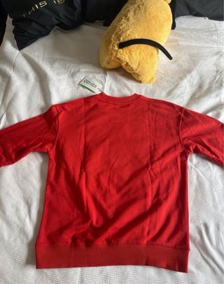 Sudadera Kenzo Roja con Tigre Bordado.