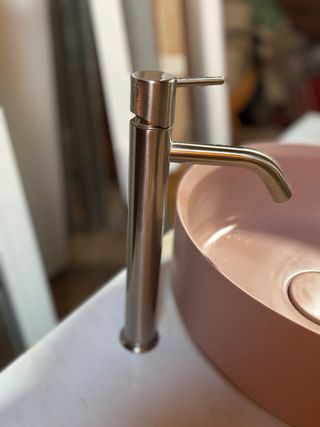 Grifo lavabo caño alto monomando cromado