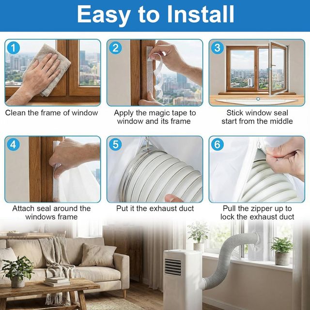 NUEVOKit Sello Ventana Aire Acondicionado Portátil