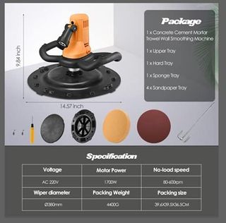 Máquina Alisadora Paredes + Accesorios