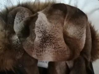 Chaqueta DUCIE Pelo Natural Talla XS Verde Militar