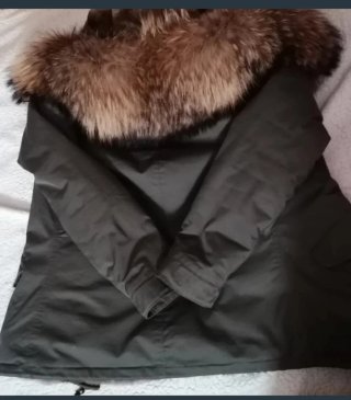 Chaqueta DUCIE Pelo Natural Talla XS Verde Militar