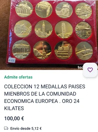 Colección 24 medallas CEE.