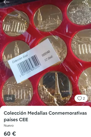 Colección 24 medallas CEE.