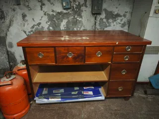 Mesa escritorio madera antigua