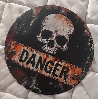 Póster Metal Vintage Desgastado "Danger I"