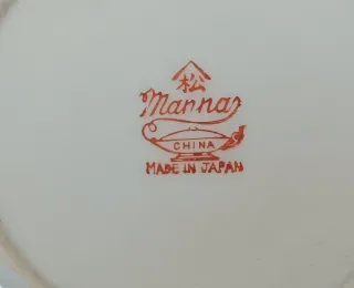 2 Platos Porcelana Japonesa Manna Geishas Vintage