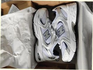 New Balance 530 Blanco Plata Azul Talla 38