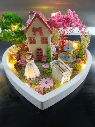 Centro de mesa niña comunión con luces