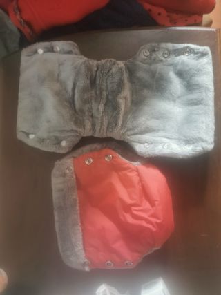 Manoplas para carrito de bebé grises