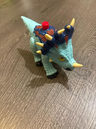 Juguete Dinosaurio Azul con Cuernos