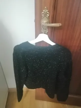 Chaqueta fiesta Pimkie negra brillos