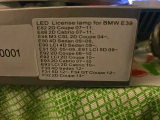 Luz LED matrícula BMW E39