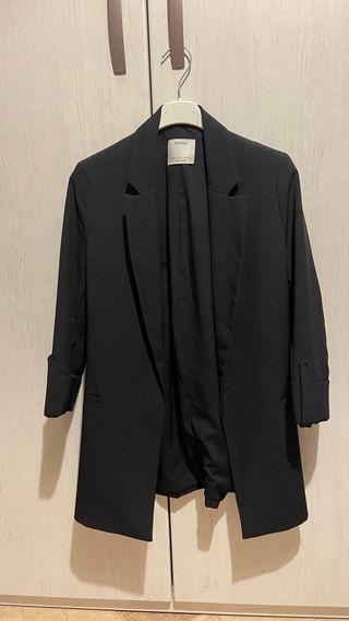 Chaqueta americana Bershka negra Talla XS