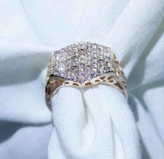 Anillo Oro 14k Diamantes Naturales Junie Cocktail