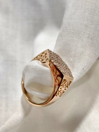 Anillo Oro 14k Diamantes Naturales Junie Cocktail
