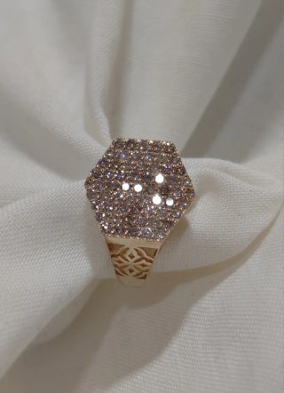 Anillo Oro 14k Diamantes Naturales Junie Cocktail
