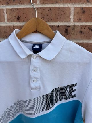 Polo Nike Vintage Blanco y Azul