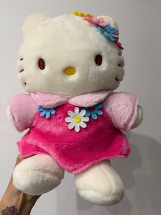 Peluche Hello Kitty Vestido Rosa Flores