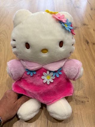Peluche Hello Kitty Vestido Rosa Flores