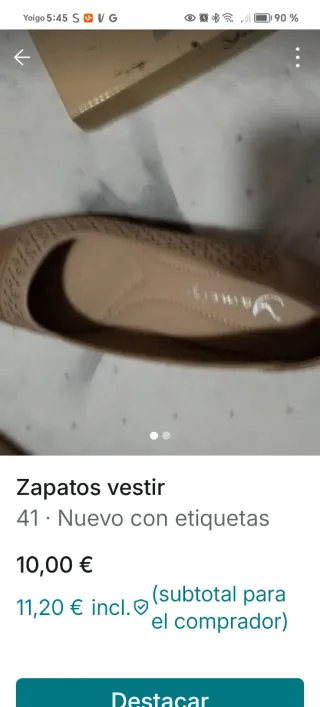 Zapatos vestir beige talla 41