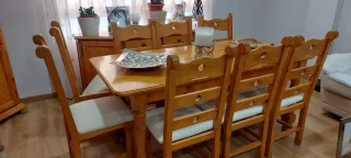 Conjunto comedor madera