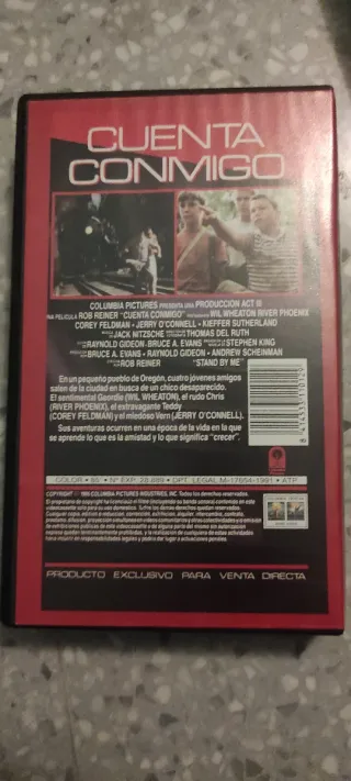 Cuenta Conmigo VHS Film Originale