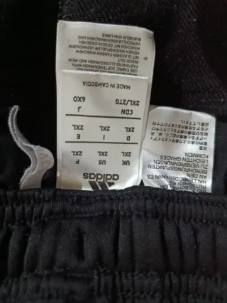 Pantalón chándal Real Madrid Adidas Negro