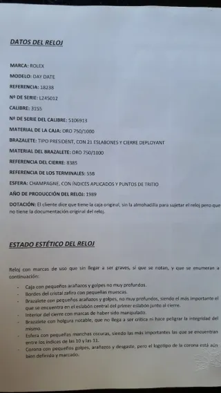 Rolex Day-Date 18238 Oro 18K 1988