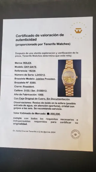 Rolex Day-Date 18238 Oro 18K 1988