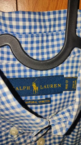 Camisa Ralph Lauren cuadros niño azul/blanco