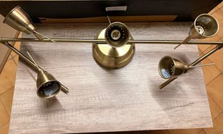 Lámpara moderna de techo de 5 focos orientables