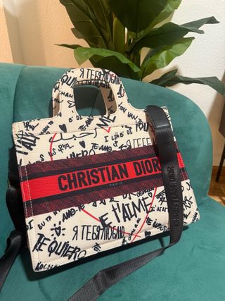 Borsa Christian Dior Beige e Rossa