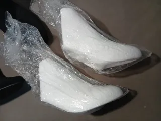 Botines negros tacón madera