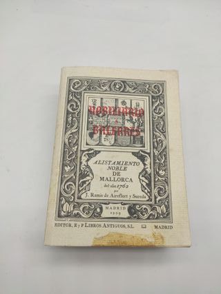 Alistamiento noble de Mallorca del año 1762 libro
